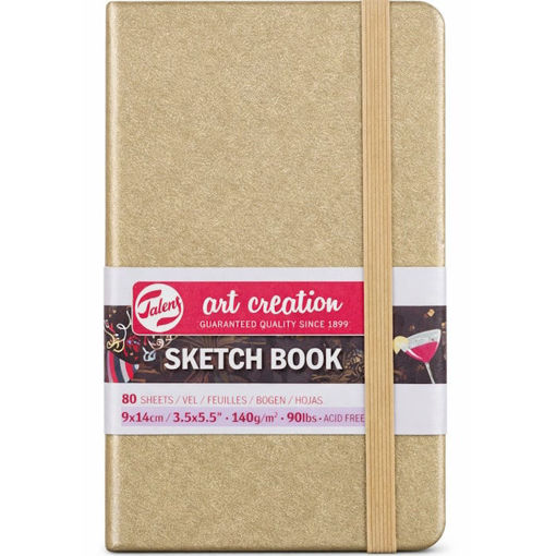 Εικόνα της Sketchbook Talens 9x14cm 80pages note 140g/m2 Art Creation Χρυσό 1129314141Μ