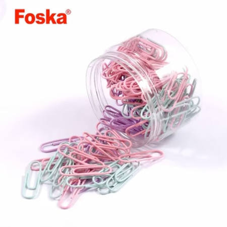 Εικόνα της Συνδετήρες pastel Foska σε βάζο 28mm. 120τεμ.