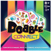 Συσκευασία επιτραπέζιου παιχνιδιού Dobble Connect της Κάισσα με πολύχρωμα σύμβολα στην πρόσοψη