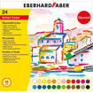 Λαδοπαστέλ Eberhard Faber 24 χρώματα σε χαρτονένια κασετίνα, εμφάνιση του σετ δείχνοντας όλα τα χρώματα