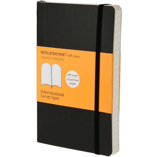 Εικόνα της Σημειωματάριο Ruled Moleskine 9x14cm Black Soft