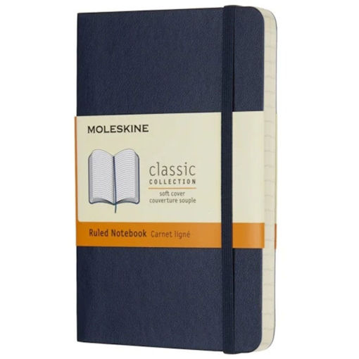 Εικόνα της Σημειωματάριο Ruled Moleskine 9x14cm Sapphire Blue Soft