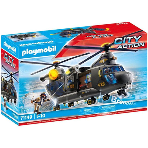Εικόνα της Playmobil City Action Ελικόπτερο Ειδικών Δυνάμεων με δύο έλικες 71149