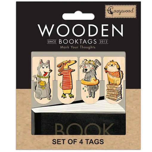 Εικόνα της Σελιδοδείκτες ξύλινοι Cozywood σετ 4τεμ. Dogies