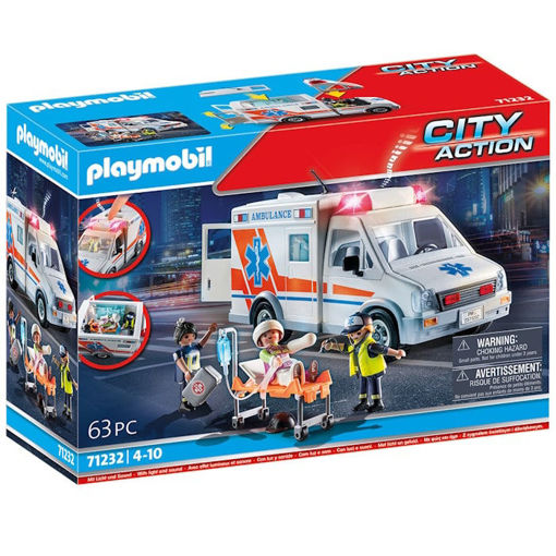 Εικόνα της Playmobil City Action Ασθενοφόρο Με Διασώστες 71232