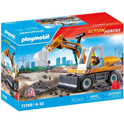 Εικόνα της Playmobil Action Heroes Μεγάλος εκσκαφέας κατασκευών 71749