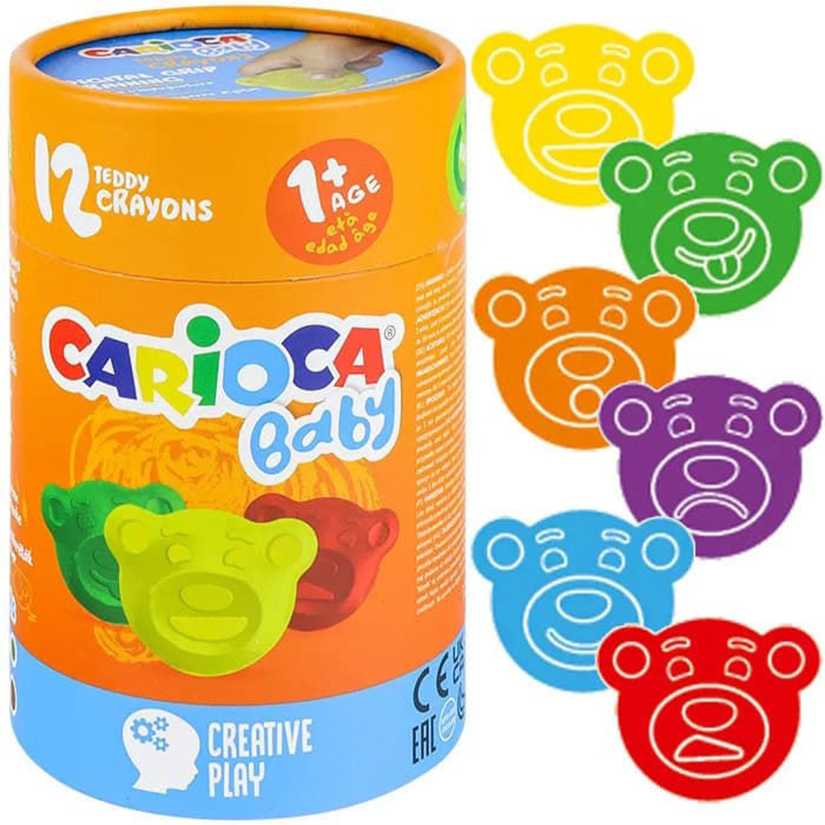 Εικόνα της Κηρομπογιές Carioca baby teddy 12τεμ. 43957