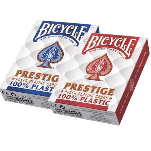 Εικόνα της Τράπουλα 52 Φυλ. Bicycle Prestige Rider Back 100% Plastic Jumbo Index Μπλε - Κόκκινη