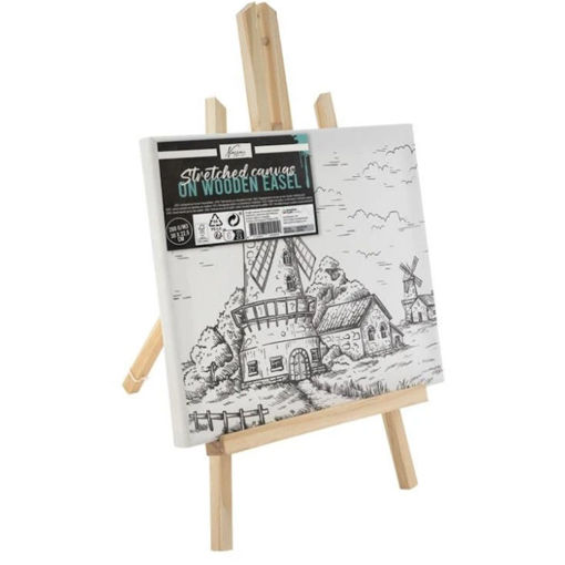 Εικόνα της Mini καβαλέτο με προσχεδιασμένο τελάρο Ανεμόμυλοι 30x22,5cm Nassau CAR10754