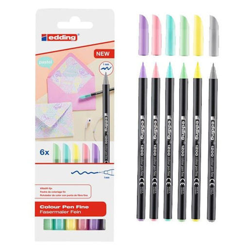Εικόνα της Μαρκαδόροι Edding 1200/6s Pastel fine 1mm