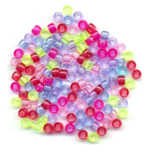 Εικόνα της Πούλιες πλαστικές διαφανή 500τεμ. 13202 Pony - Rastraperlen