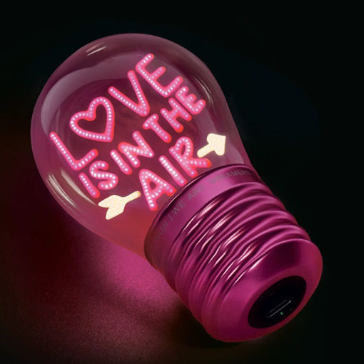 Εικόνα της Διακοσμητικό Επιτραπέζιο Φωτιστικό Legami σε Σχήμα Λάμπας - Love is in the Air - Bulb Fiction