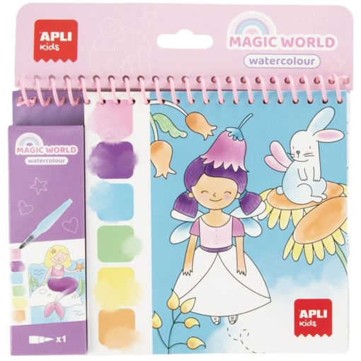 Εικόνα της Μπλοκ ζωγραφικής Apli Watercolor Magic world 20 φύλ. 20574