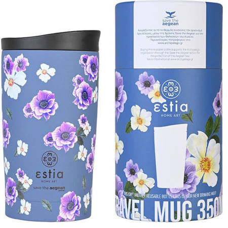 Εικόνα της Θερμος Travel Mug Save The Aegean 350ml Garden Blue 01-20439
