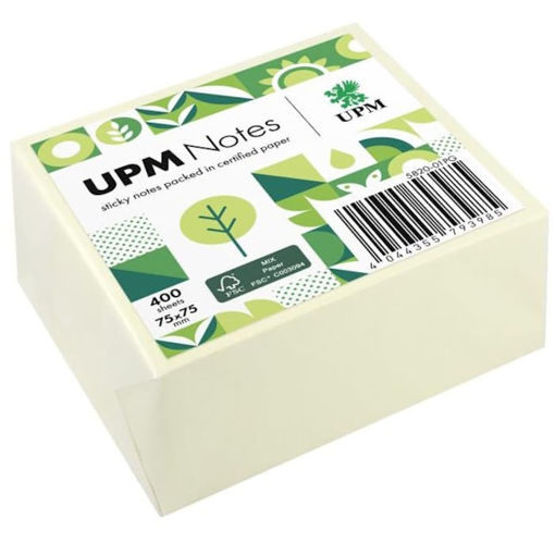 Εικόνα της Χαρτάκια αυτοκόλλητα UPM extra strong 75x75mm 400φ. 5820-01PG