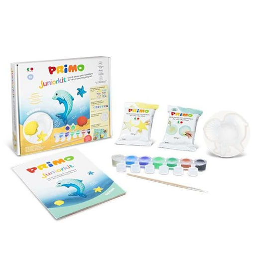 Εικόνα της Juniorkit Primo Ocean Set (+2 Pastel πηλοί 250gr, καλούπι, τέμπερες,creative book) 7042946
