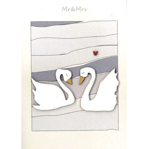 Εικόνα της Κάρτα ευχετήρια Joy the Brand Mr & Mrs - Kύκνοι