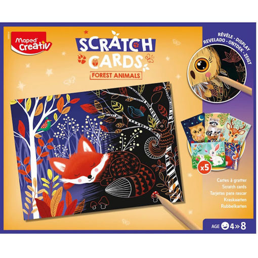 Εικόνα της Creative Maped Scratch cards forest animals 906914