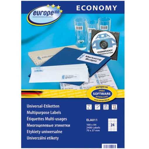 Εικόνα της Ετικέτες Avery economy 70x37mm λευκές ELA011