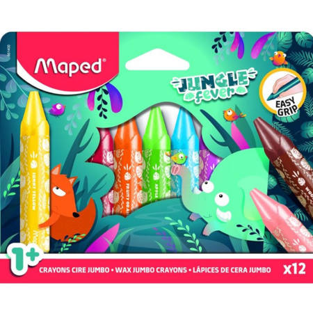Εικόνα της Κηρομπογιές Maped wax maxi jungle fever 12 τεμ