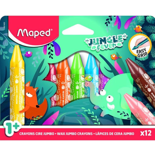 Εικόνα της Κηρομπογιές Maped wax maxi jungle fever 12 τεμ