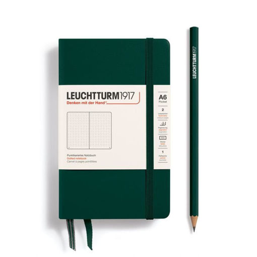 Εικόνα της Σημειωματάριο Leuchtturm1917 A6 Pocket Dotted Forest Green 187φ.