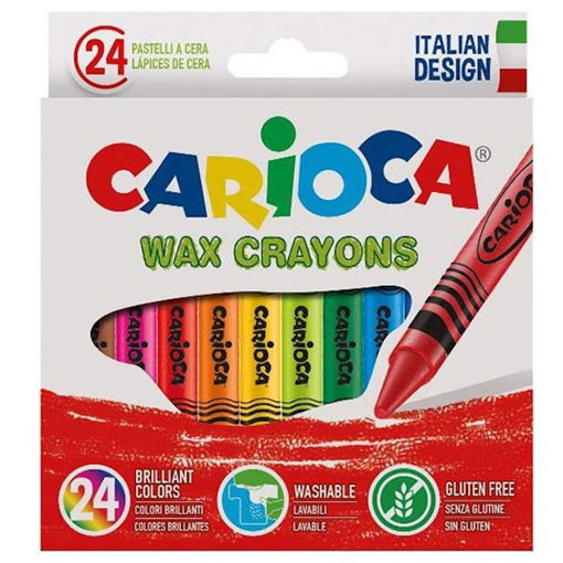 Εικόνα της Κηρομπογιές Carioca 24τεμ. jumbo wax 42390