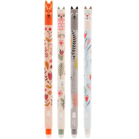 Εικόνα της Στυλό Happy Color Floral erasable 0.5mm μπλε Assorts 018866