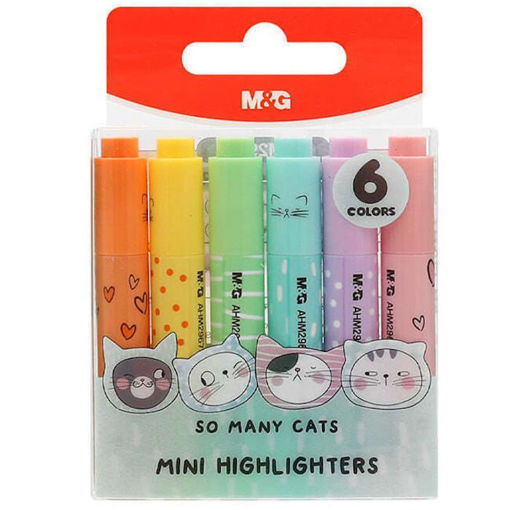 Εικόνα της Mαρκαδόροι υπογραμμίσεως mini Pastel M&G 6τεμ. AHM29677