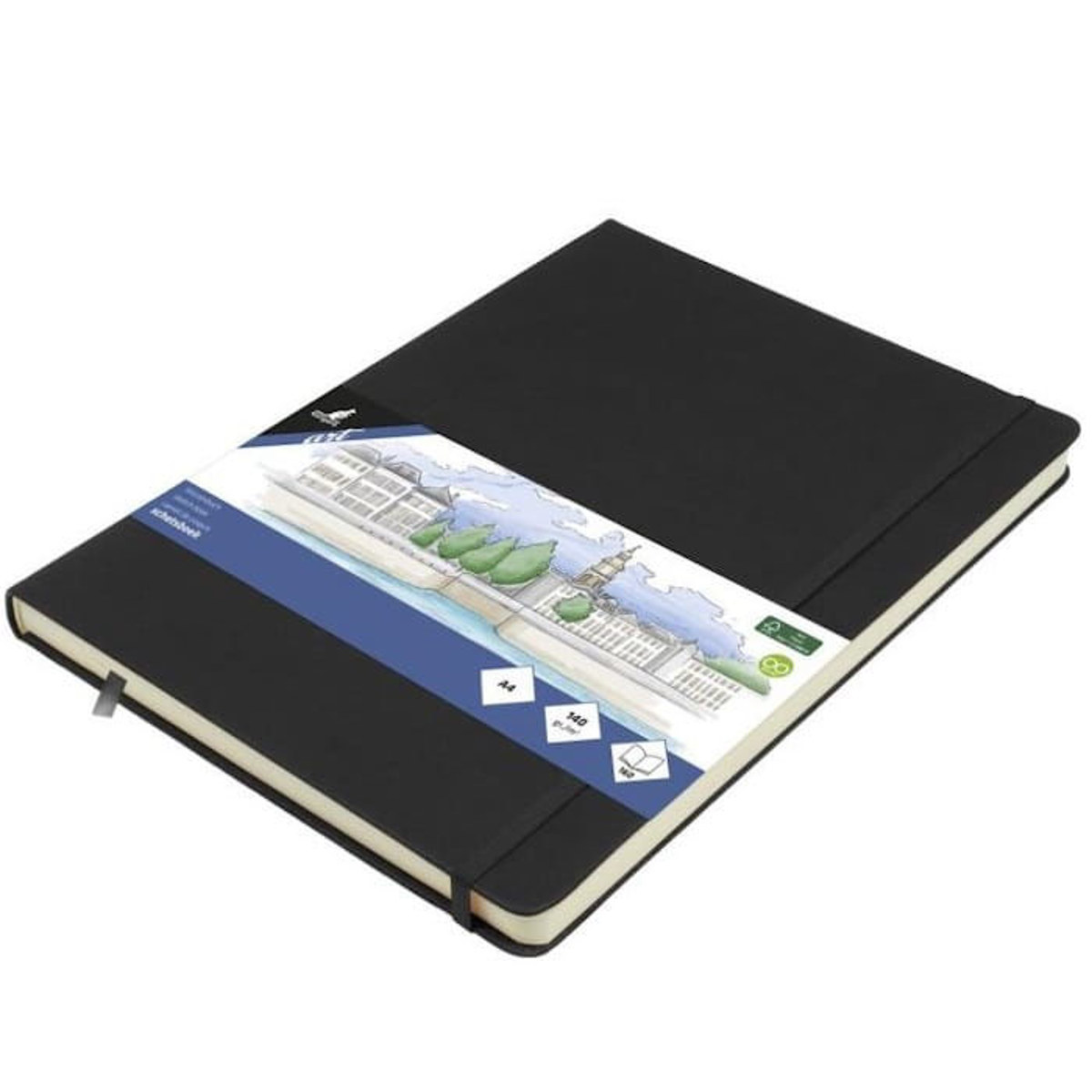 Εικόνα της Sketchbook Kangaro 140g/m2 A4 160φ. με λάστιχο K-861240