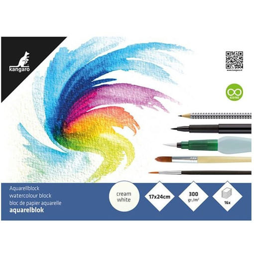Εικόνα της Μπλοκ ακουαρέλας Kangaro 16φυλ. 17x24 300gr. K-5301