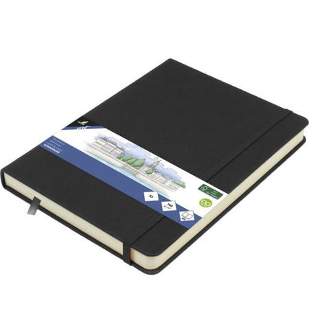 Εικόνα της Sketchbook Kangaro 140g/m2 A5 160φ. Black με λάστιχο K-861220