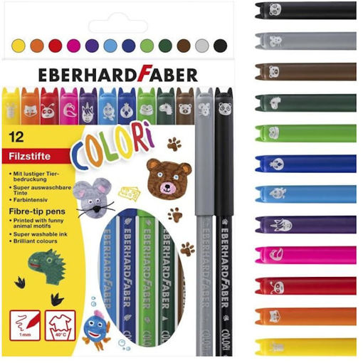 Εικόνα της Μαρκαδόροι Eberhard Faber ψιλής γραφής Animal 12τεμ. 5511-12