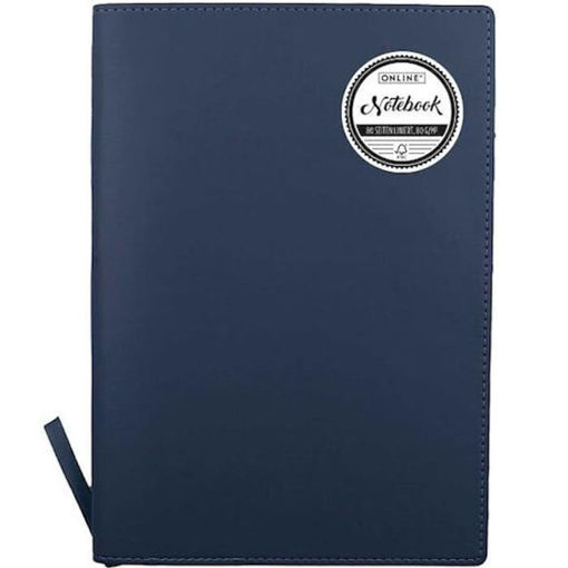 Εικόνα της Σημειωματάριο ριγέ Online Α5 με μαλακό εξώφυλλο μπλε 80gr. 16001