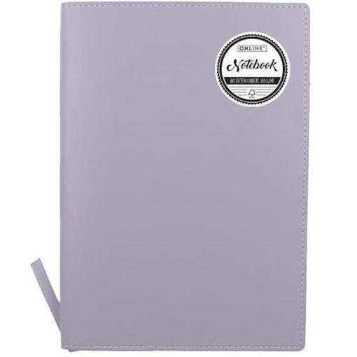 Εικόνα της Σημειωματάριο ριγέ Online Α5 με μαλακό εξώφυλλο λιλά 80gr. 16006