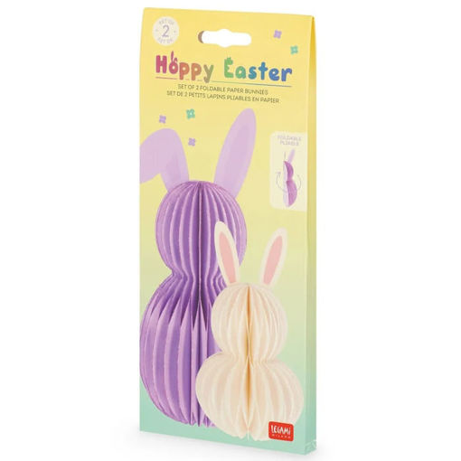 Εικόνα της Σετ 2 πτυσσόμενων χάρτινων λαγουδάκια - Hoppy Easter PEB0001