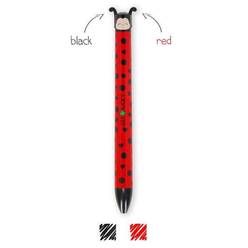 Εικόνα της Στυλό Ballpoint Legami two-colour click & clack Ladybug CLICK0030