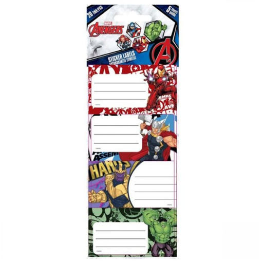 Εικόνα της Ετικέτες σχολικές Diakakis Avengers 20τεμ 506258