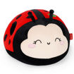 Μαξιλάρι Legami Super Soft Ladybug σε κόκκινο χρώμα με μαύρες βούλες για διακόσμηση κρεβατιού.