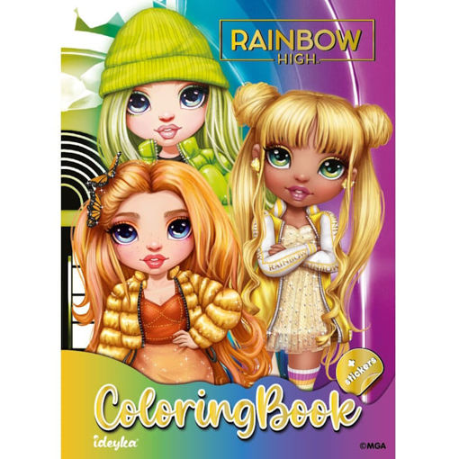 Εικόνα της Coloring Book με αυτοκόλλητα Ideyka -  Rainbow