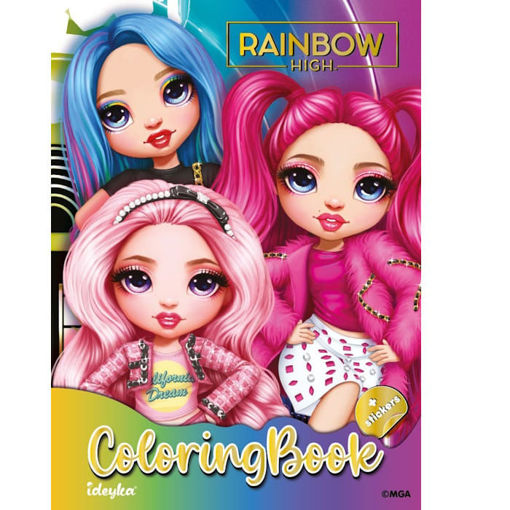 Εικόνα της Coloring Book με αυτοκόλλητα Ideyka -  Creative Rainbow