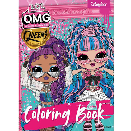 Εικόνα της Coloring Book με αυτοκόλλητα Ideyka -  LOL OMG Queens