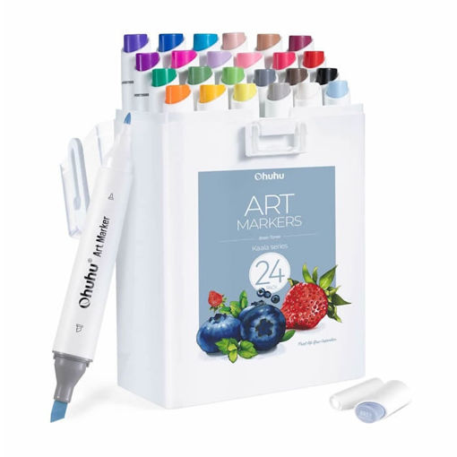 Εικόνα της Μαρκαδόροι Ohuhu Ακρυλικοί 24τεμ. Kaala Chisel & Fine 80405-41