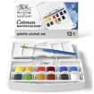Εικόνα της Κασετίνα Pocket Plus Winsor & Newton Cotman με 12 Πλακάκια Ακουαρέλας & Πινέλο