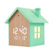 Εικόνα της Ρολόι I-Total Alarm House Pastel Green 11x10x11cm. XL2994