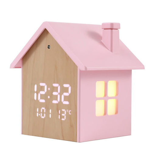 Εικόνα της Ρολόι I-Total Alarm House Pink 11x10x11cm. XL2993