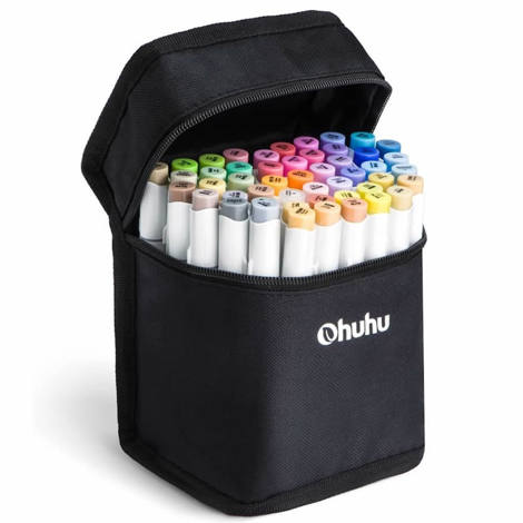 Εικόνα της Μαρκαδόροι Ohuhu Alcohol Art Markers 48 Mid-tone Brush & Fine 80404-67