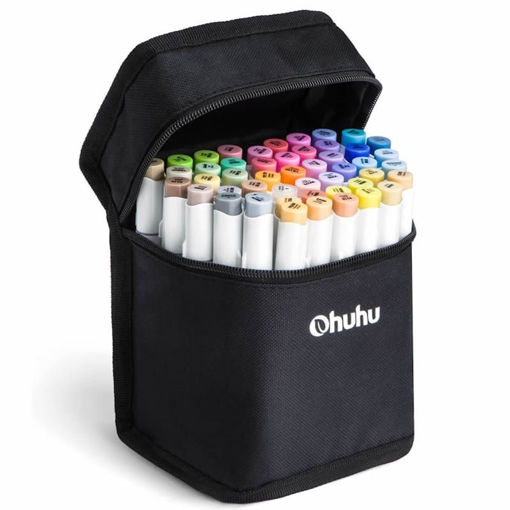 Εικόνα της Μαρκαδόροι Ohuhu Alcohol Art Markers 48 Mid-tone Brush & Fine 80404-67