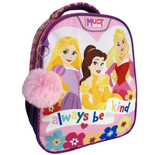 Ισοθερμικό τσαντάκι φαγητού Must Princess Always Be Kind σε ροζ χρώμα με σχέδιο πριγκίπισσας.