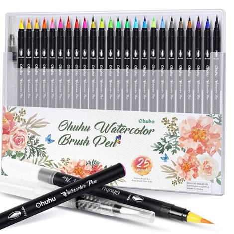 Εικόνα της Μαρκαδόροι Ohuhu Waterbased Markers Set-25 Brush 80600-29